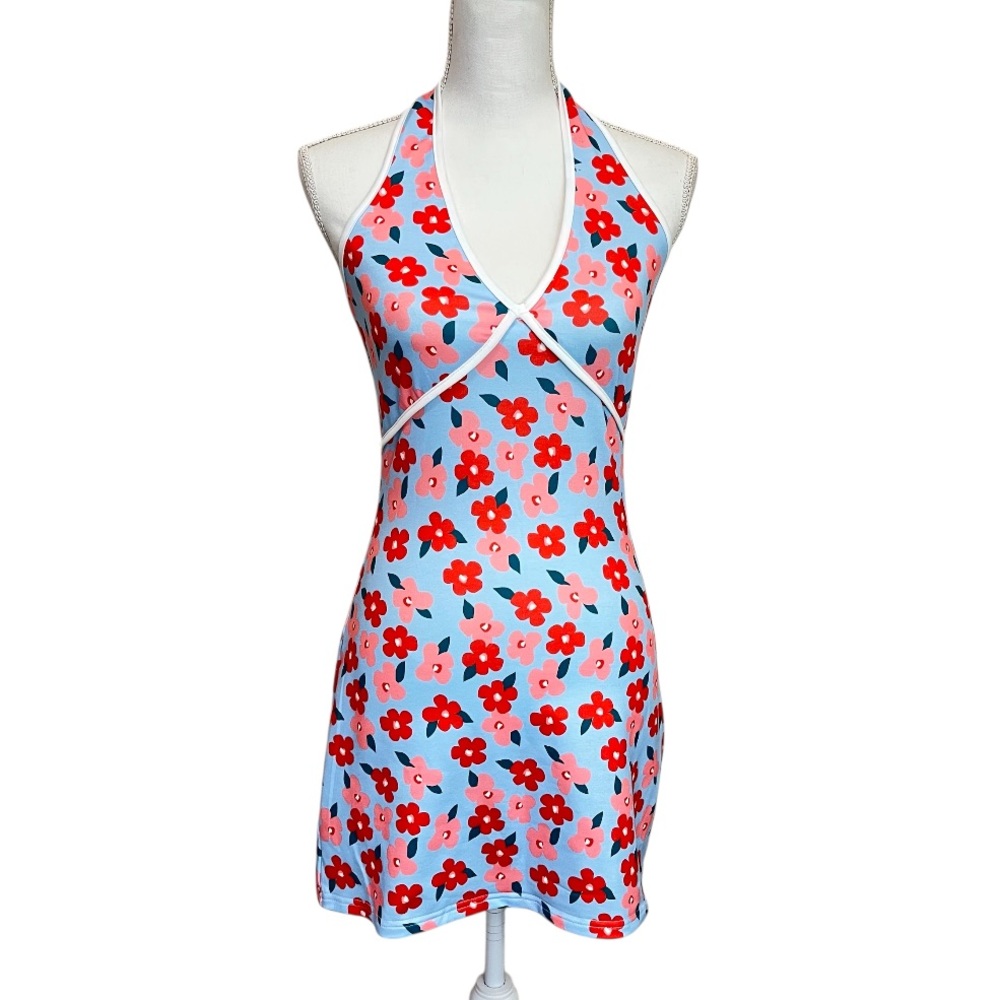 NWT Cider Floral Halter Mini Dress